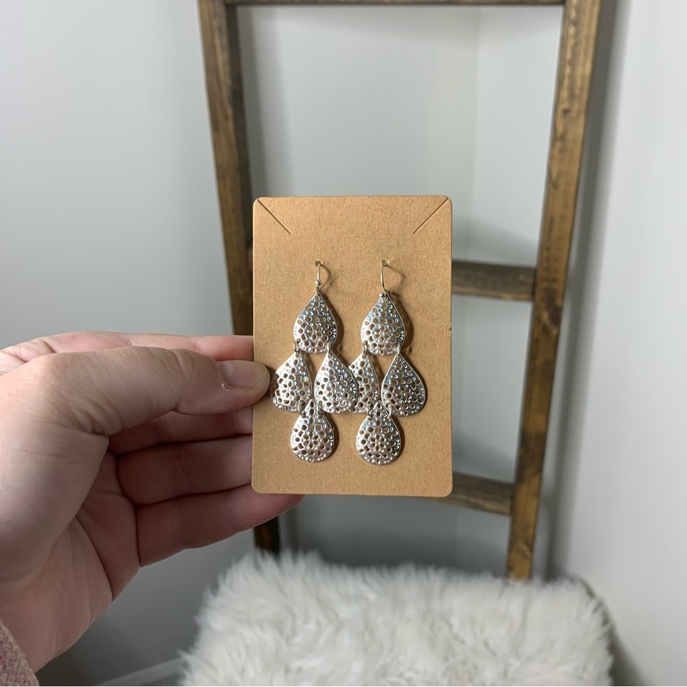 Elegant Silver Teardrop Earrings